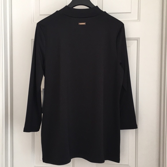 Kasper Women’s Top S Black Long Sleeves NEW - Picture 4 of 7
